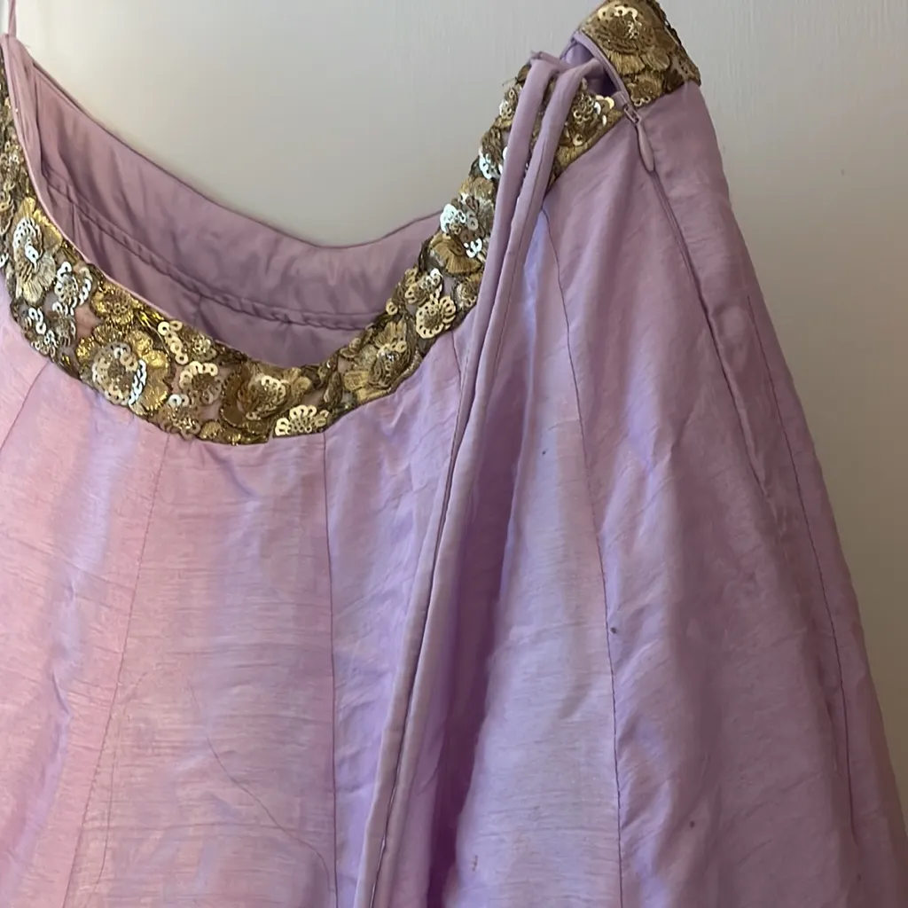 Purple&Gold Lehenga Indian Dress - Image 12