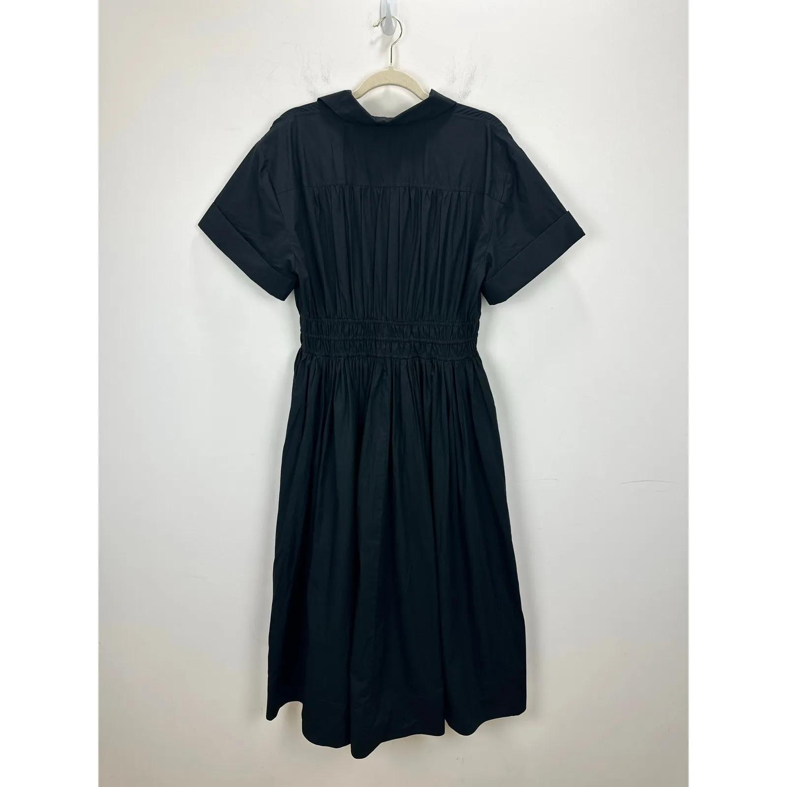 J.Crew Elena Shirtdress Cotton Poplin Black Drama Classic Minimalist US 10 NWT - Image 11