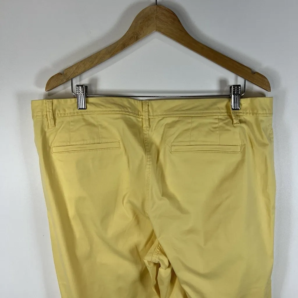 Talbots Girlfriend Chino Pants Womens Size 16 Yellow Preppy‎ Casual Workwear - Image 5