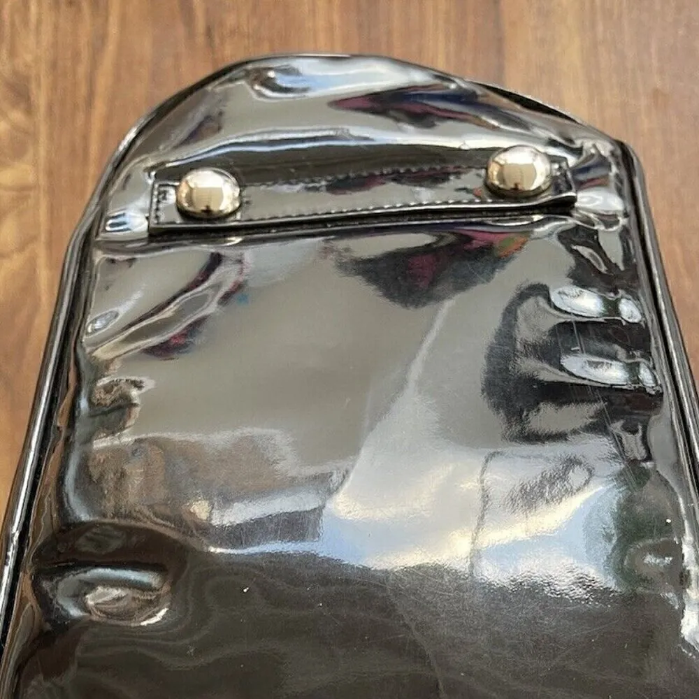 Hello Kitty Sanrio Black Patent Embossed Dome Tote Loungefly Handbag Pink Inter - Image 14