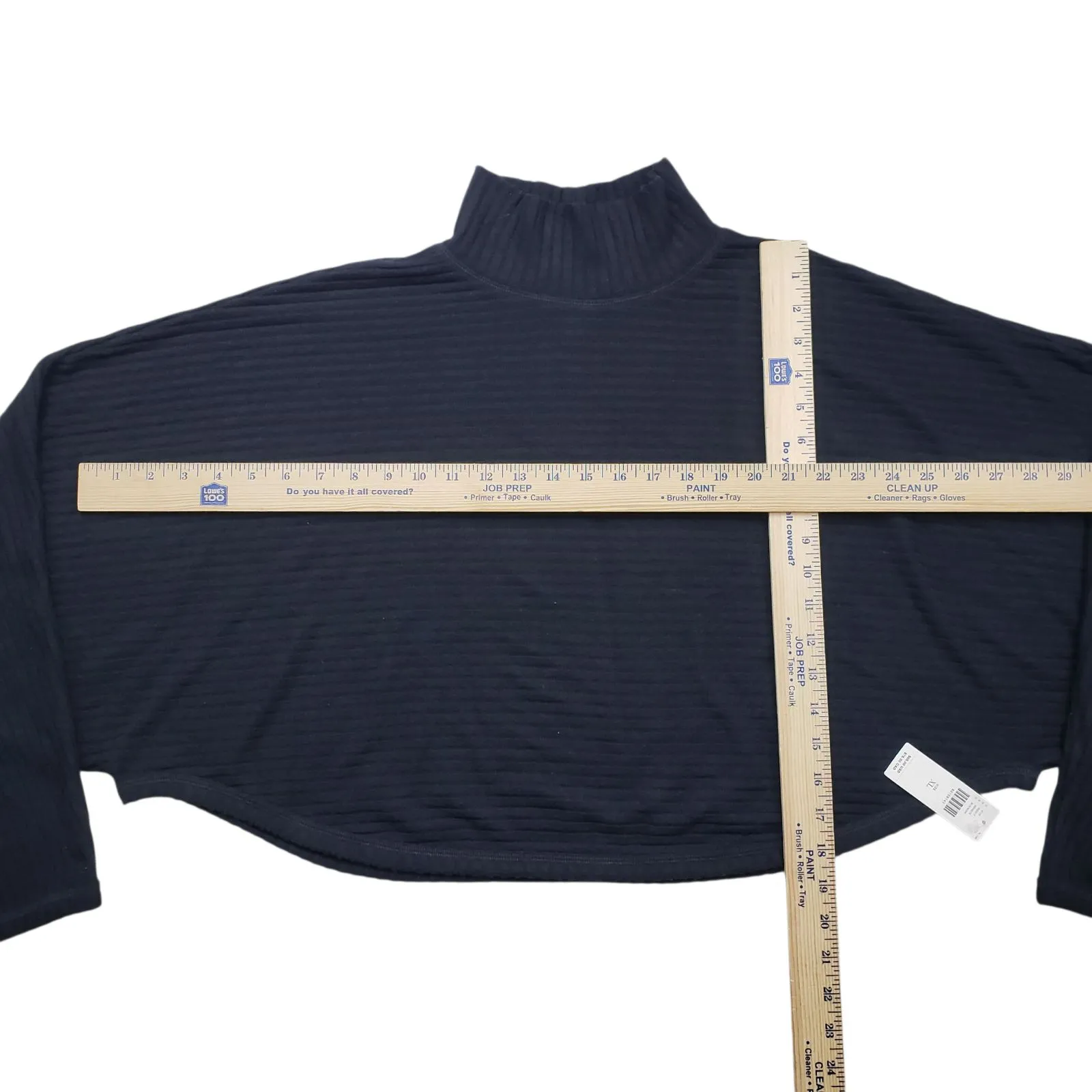 NWT Anthropologie Pilcro Cozy Ribbed Batwing Womens Black XL Pullover Sweater - Image 5