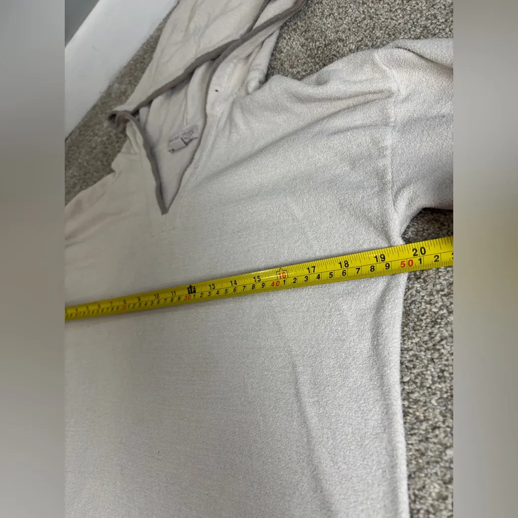 Barefoot Dreams Women’s Cozy Chic Ultra Lite Pullover Hooded Top VNeck Cream XS - Image 4