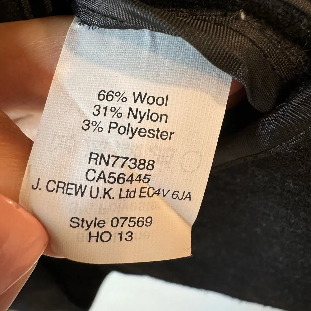 J.Crew Moto Biker Wool Blend Dark Charcloal Color block Grunge Lux Jacket 4 - Image 5