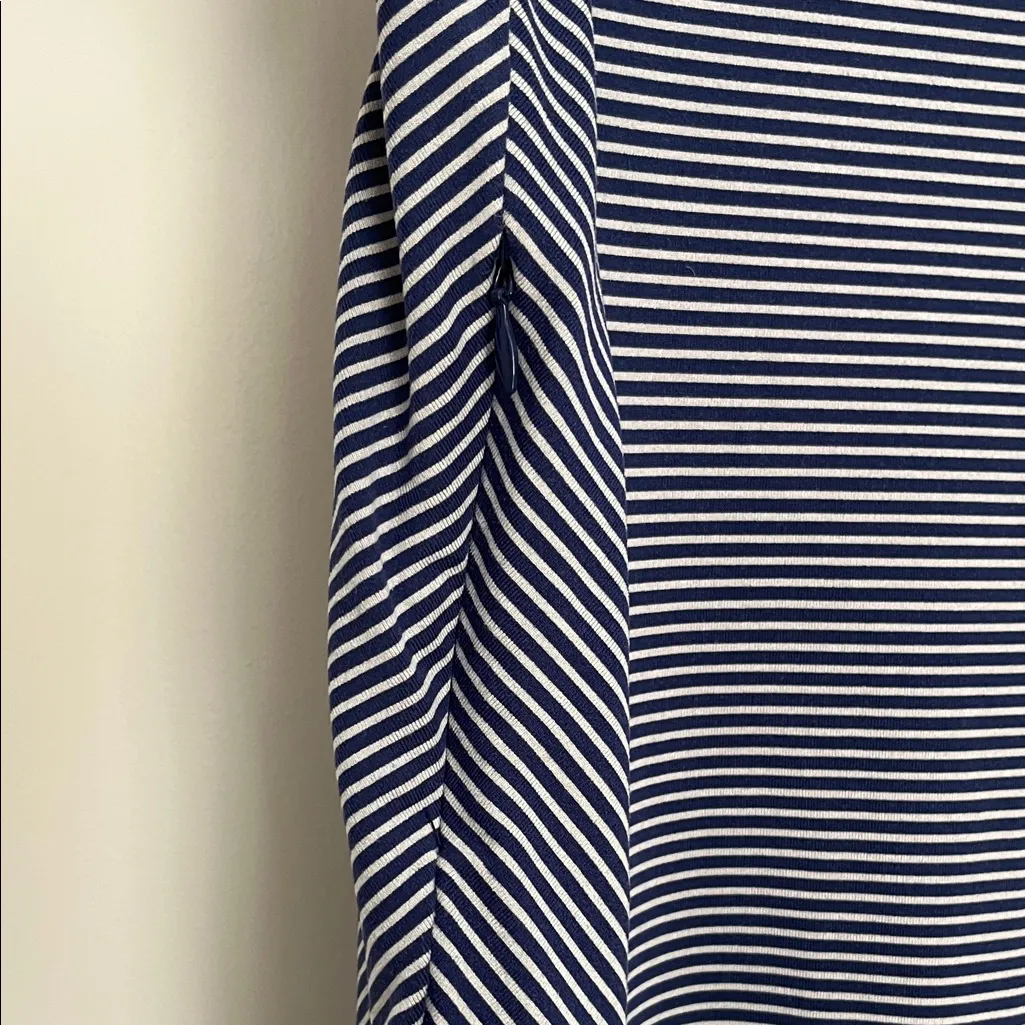 Title Nine Blue and Gray Striped Performance Mini Dress - Size Medium - Image 6