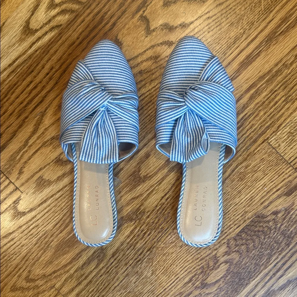 LC Lauren Conrad desert, stripe mules - Image 2