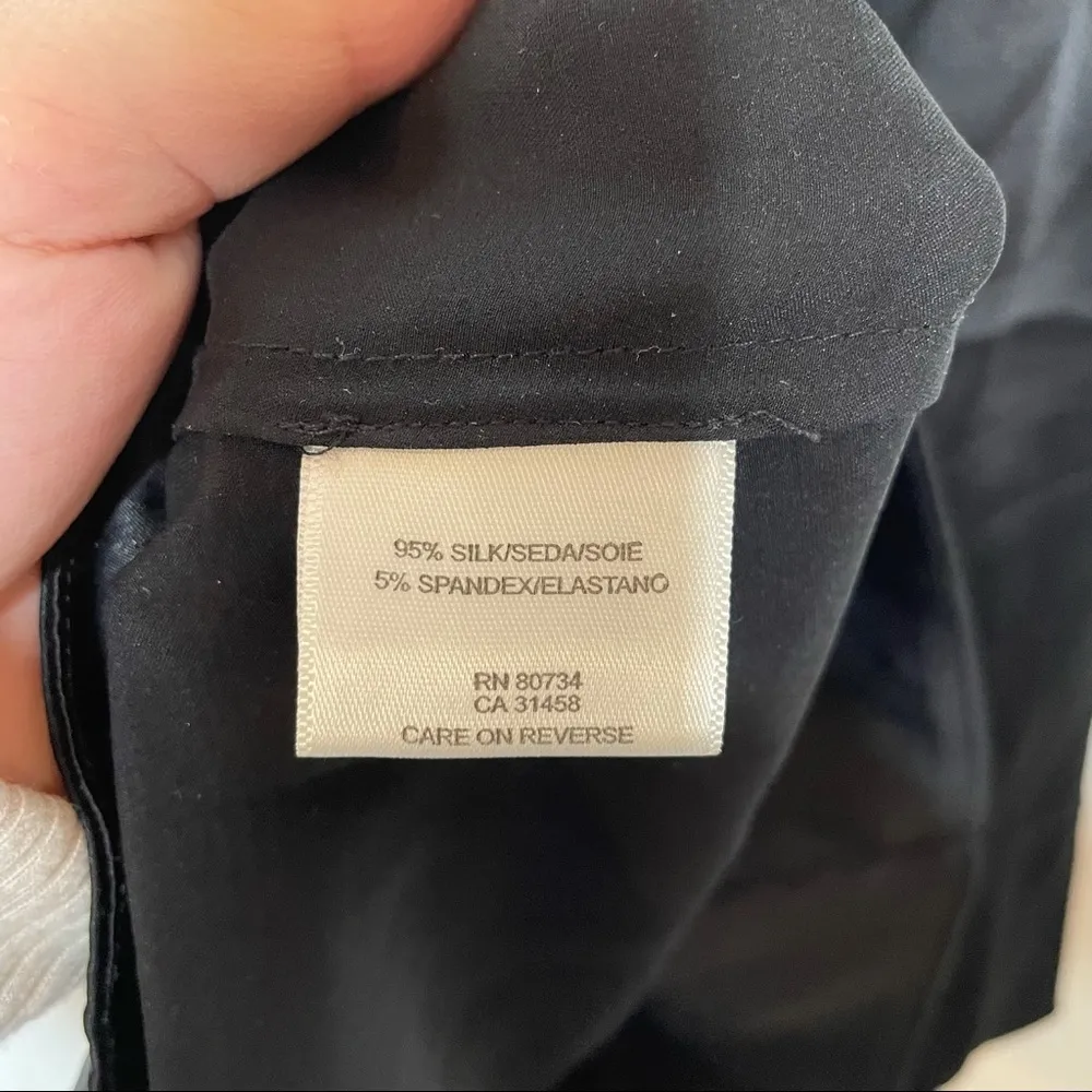 BCBGMAXAZRIA Black Silk Halter Top Small - Image 6