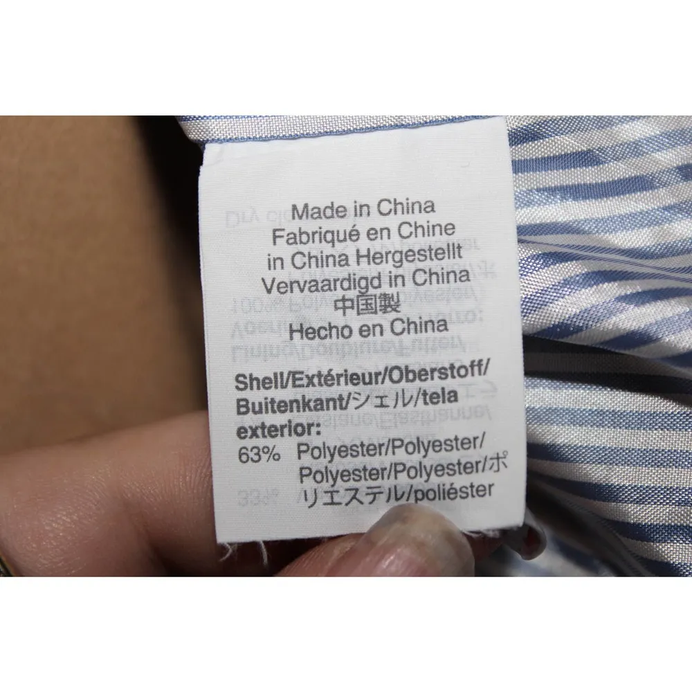 Women's J. Crew Schoolboy Blazer J4548 Tan White Blue Suit Coat Jacket Size 8 - Image 5