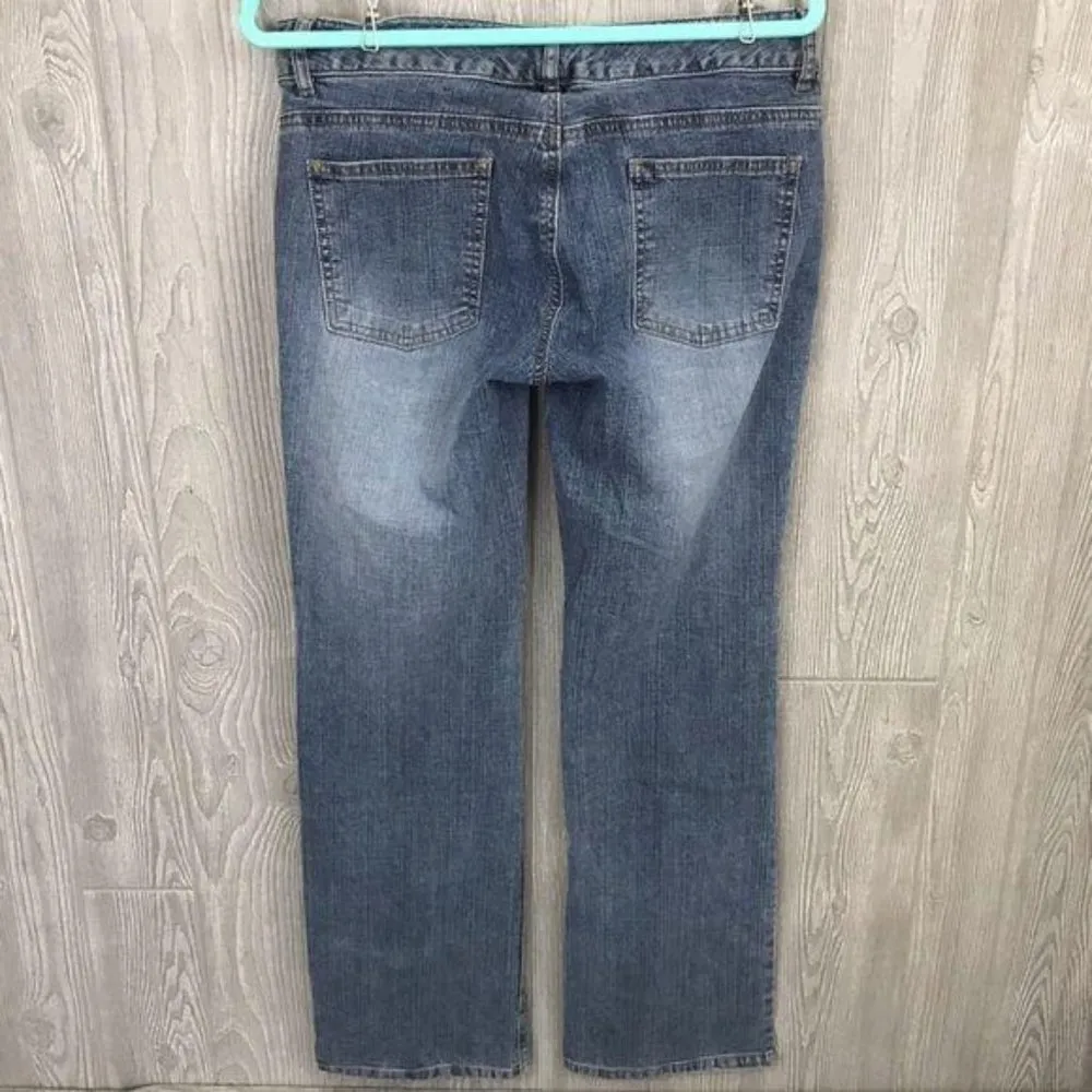 Banana republic faded wash straight leg blue denim jeans size 10 - Image 2