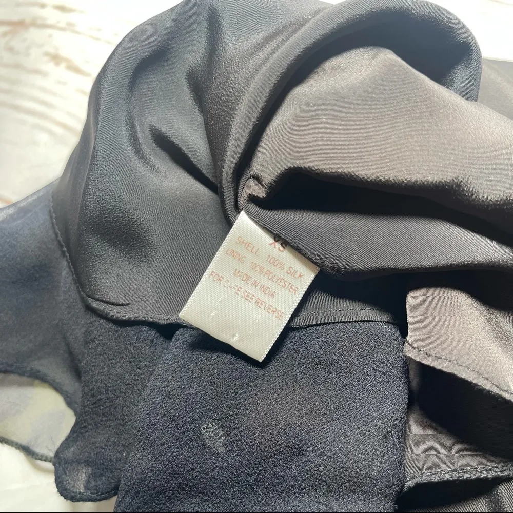 Torn by Ronny Kobo • Blouse • 100% Silk • XS • Orange • Green • Black - Image 5