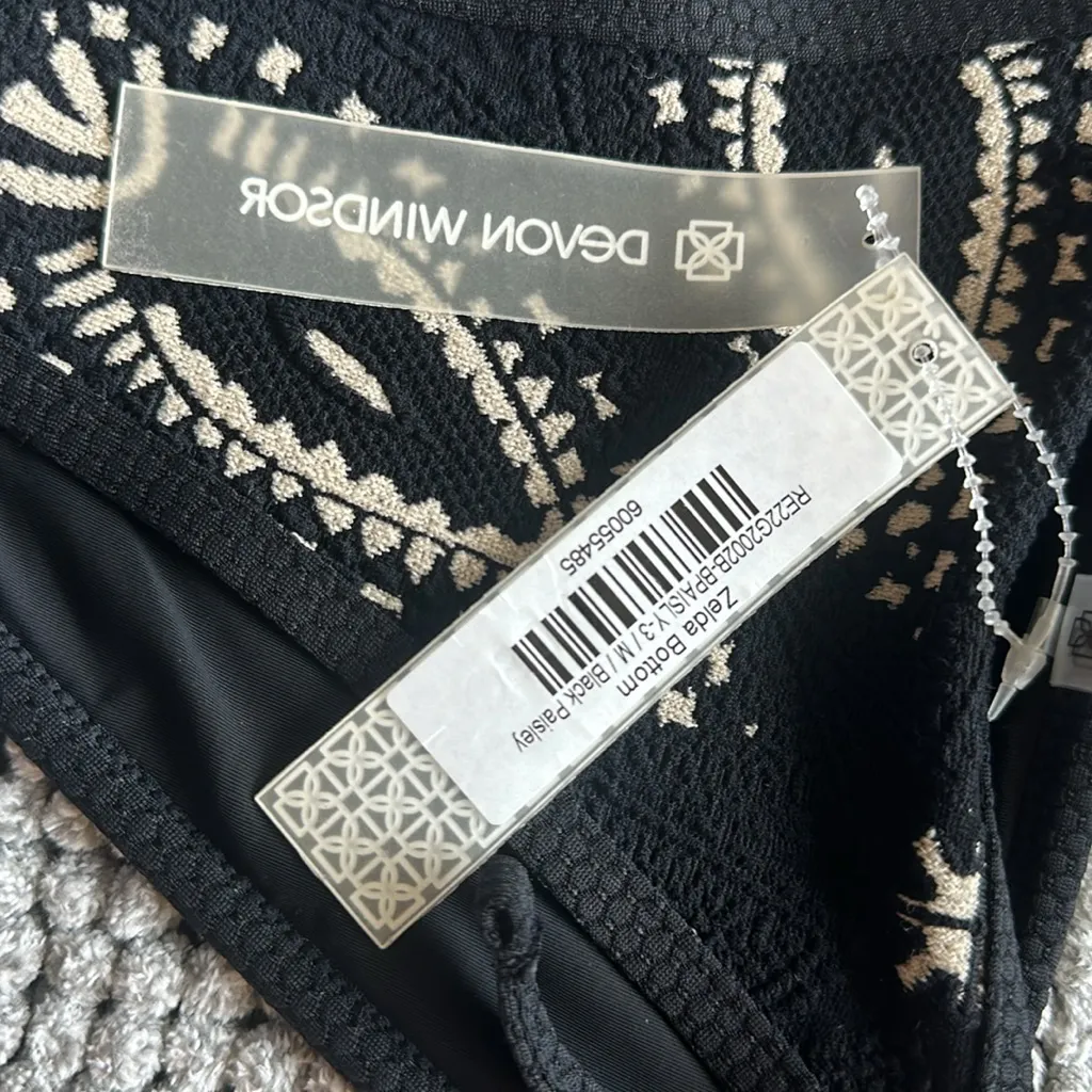 DEVON WINDSOR Zelda Bikini Bottom Black Size M - Image 3