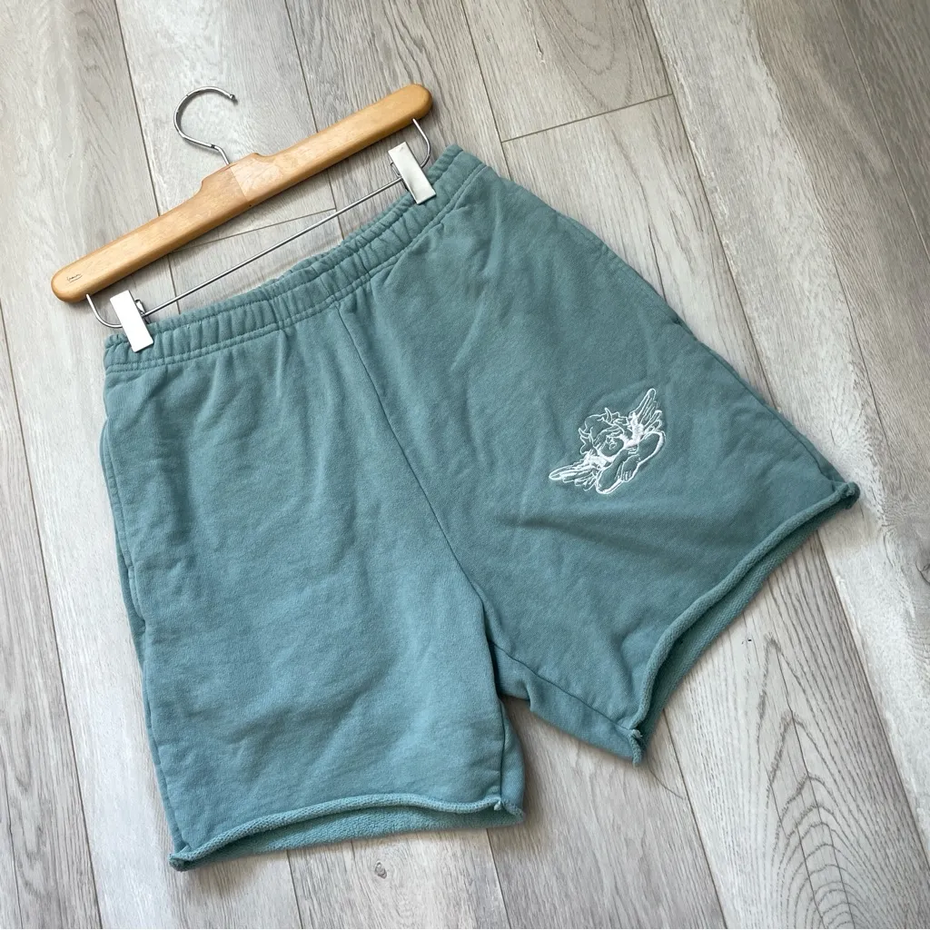 Boys Lie Shorts embroidered logo sweat womens Blue (small) loungewear casual - Image 6