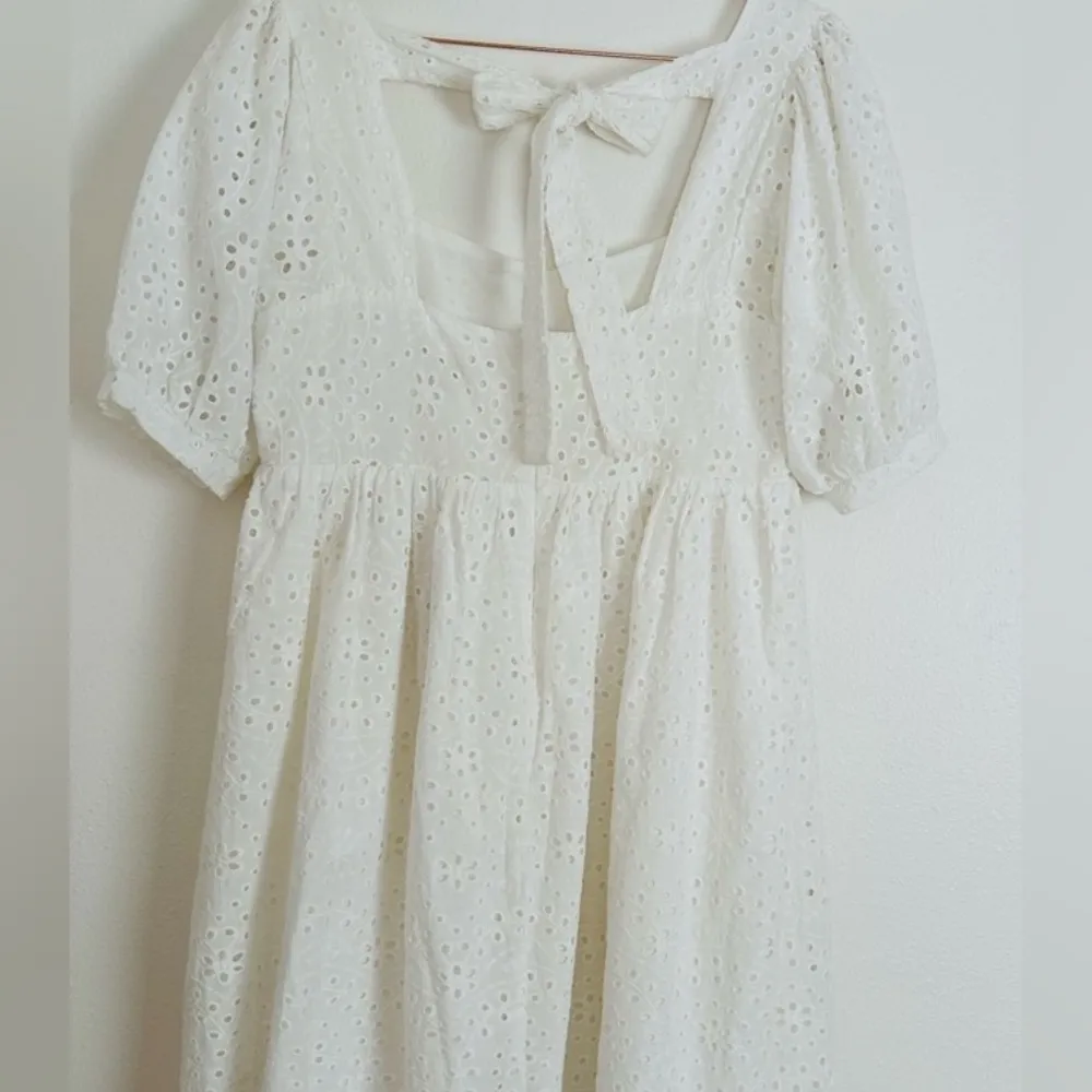 Chelsea & Violet White Eyelet Mini Dress - Image 3
