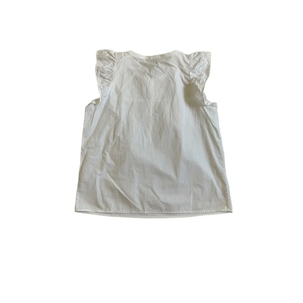 LOFT Anne Taylor white blouse size M - Image 2