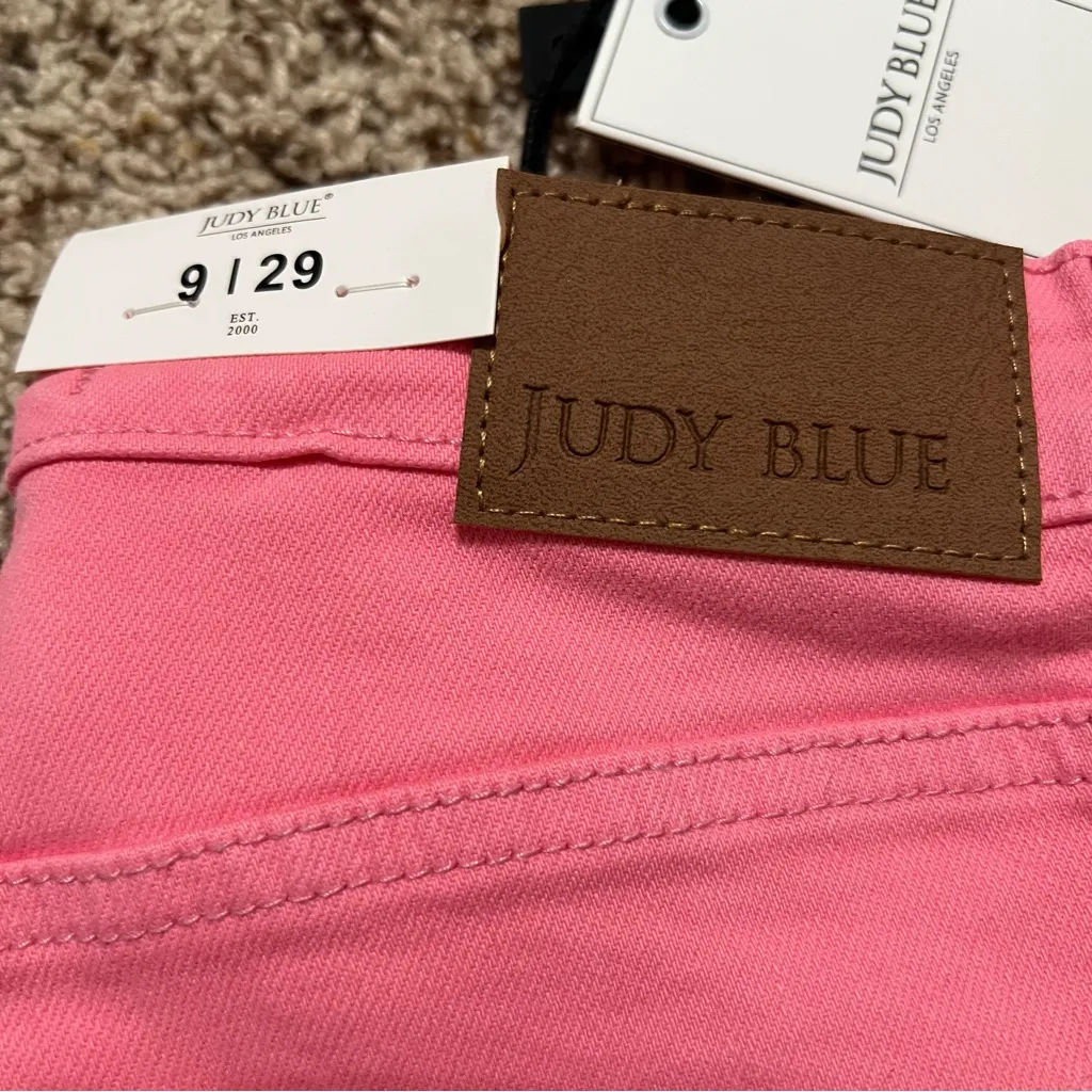 Judy Blue Pink Wide Leg Jeans Women’s High Rise Denim NWT Size 9/29 - Image 2