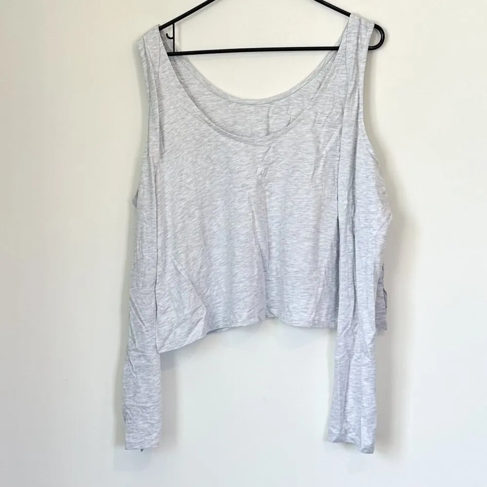 NWT TopShop Gray Knitted Scoop Neck Self Tie Tank Top - Size: M(8-10) - Image 7