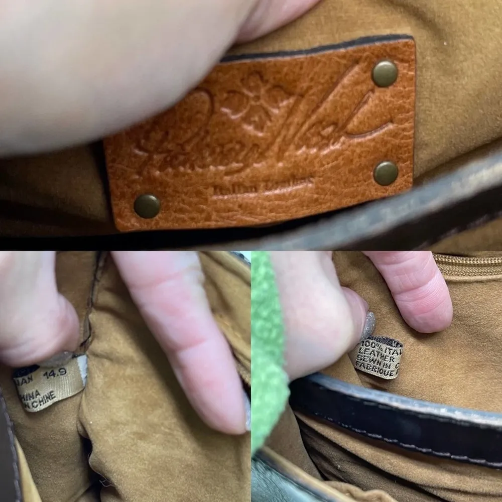 Patricia Nash Italian Woven Leather Messenger Crossbody Bag - Image 12