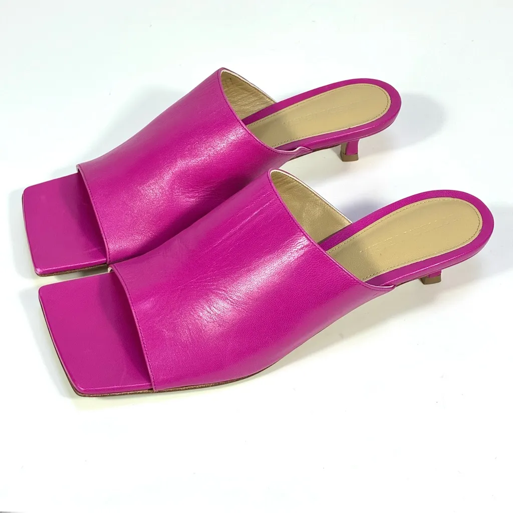 Bottega Veneta Stretch Leather Mule Slide Sandals Hollyhock EU 38 US 8 NEW - Image 3