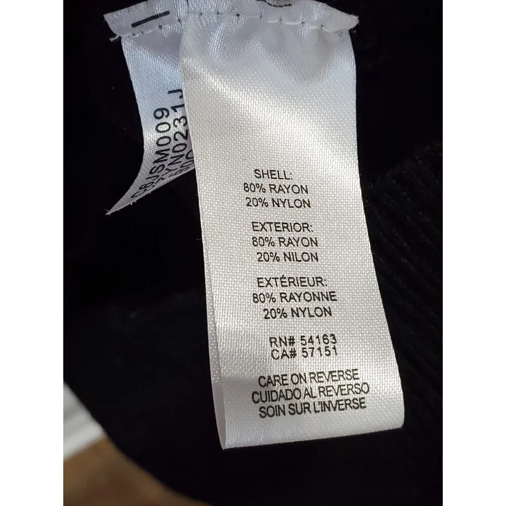 Calvin Klein Women's Gray & Black Rayon Turtle Neck Long Sleeve Knit Sweater S - Image 11