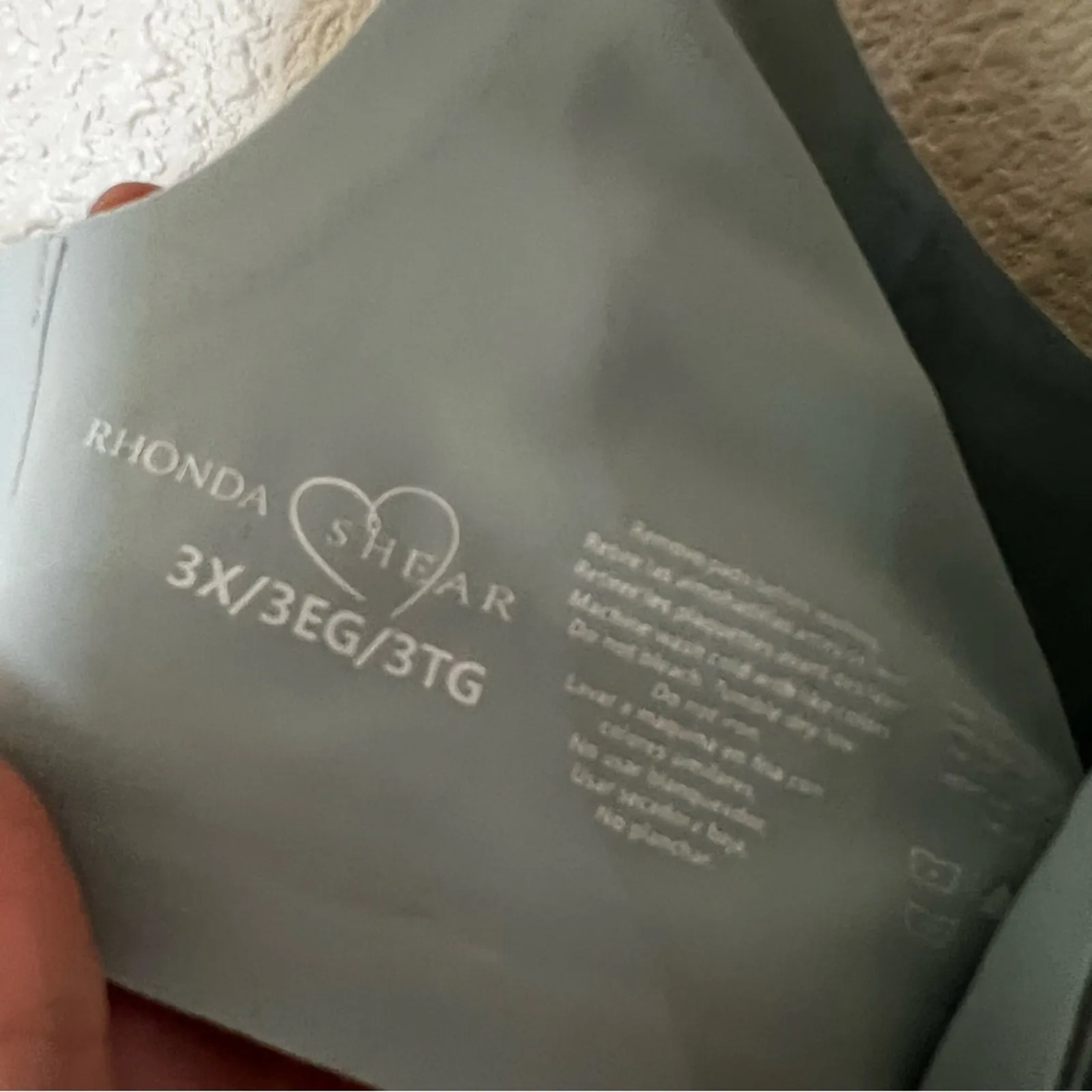 Rhonda Shear light blue seamless bralette bra 3X - Image 5