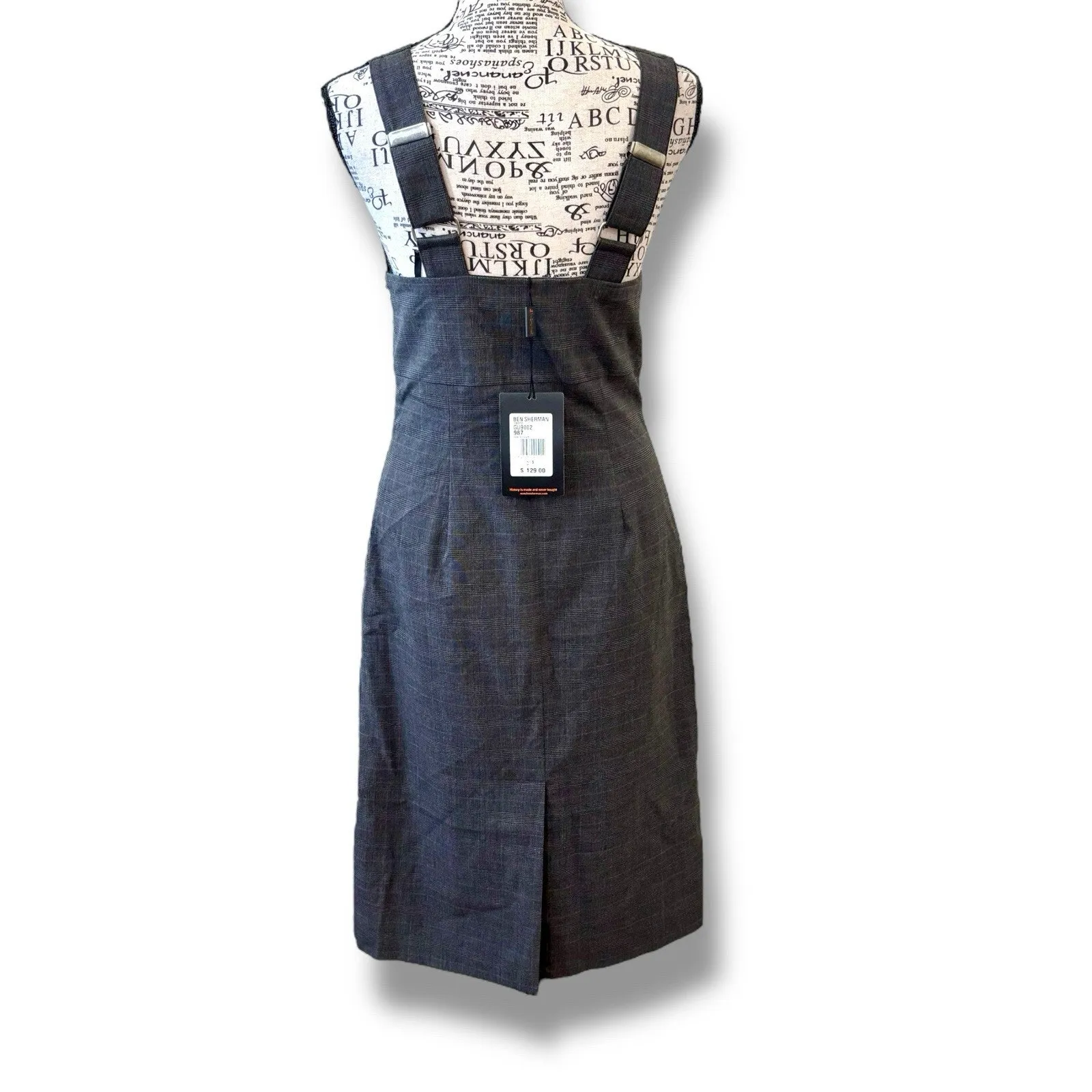 NWT Ben Sherman Women’s Size S Gray Herringbone Sleeveless Dress $129 - Image 9