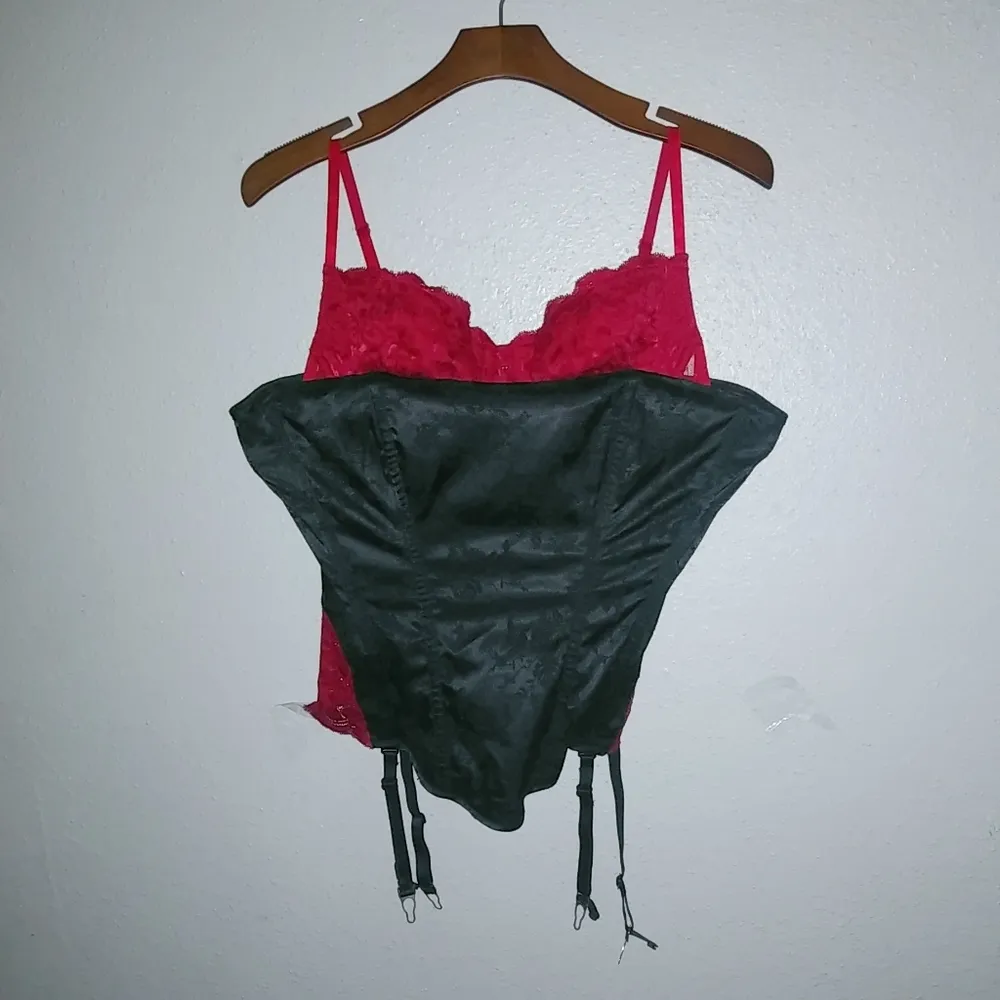 Fredericks of Hollywood M 36 Bustier Bra Garter Belt Set Lingerie - Image 6