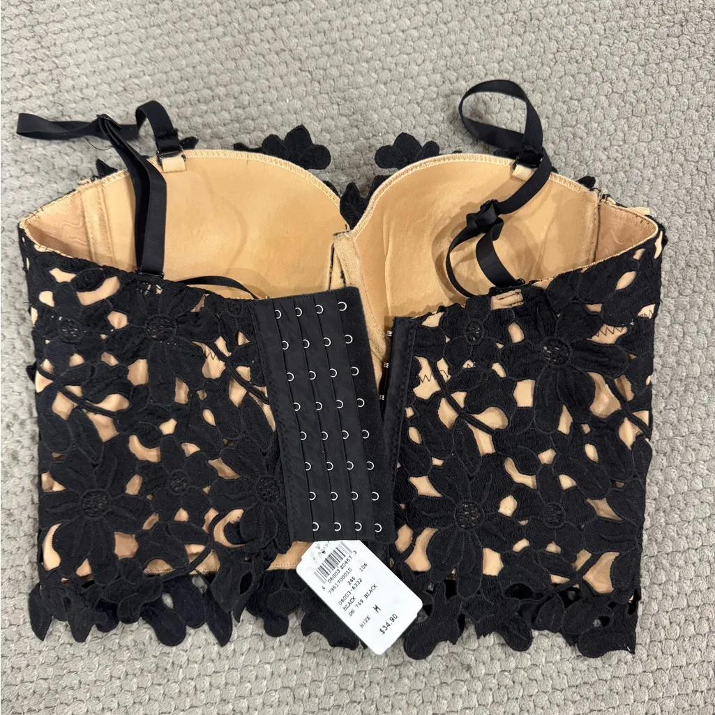 Windsor Black Floral Lace Crop Top - Image 5