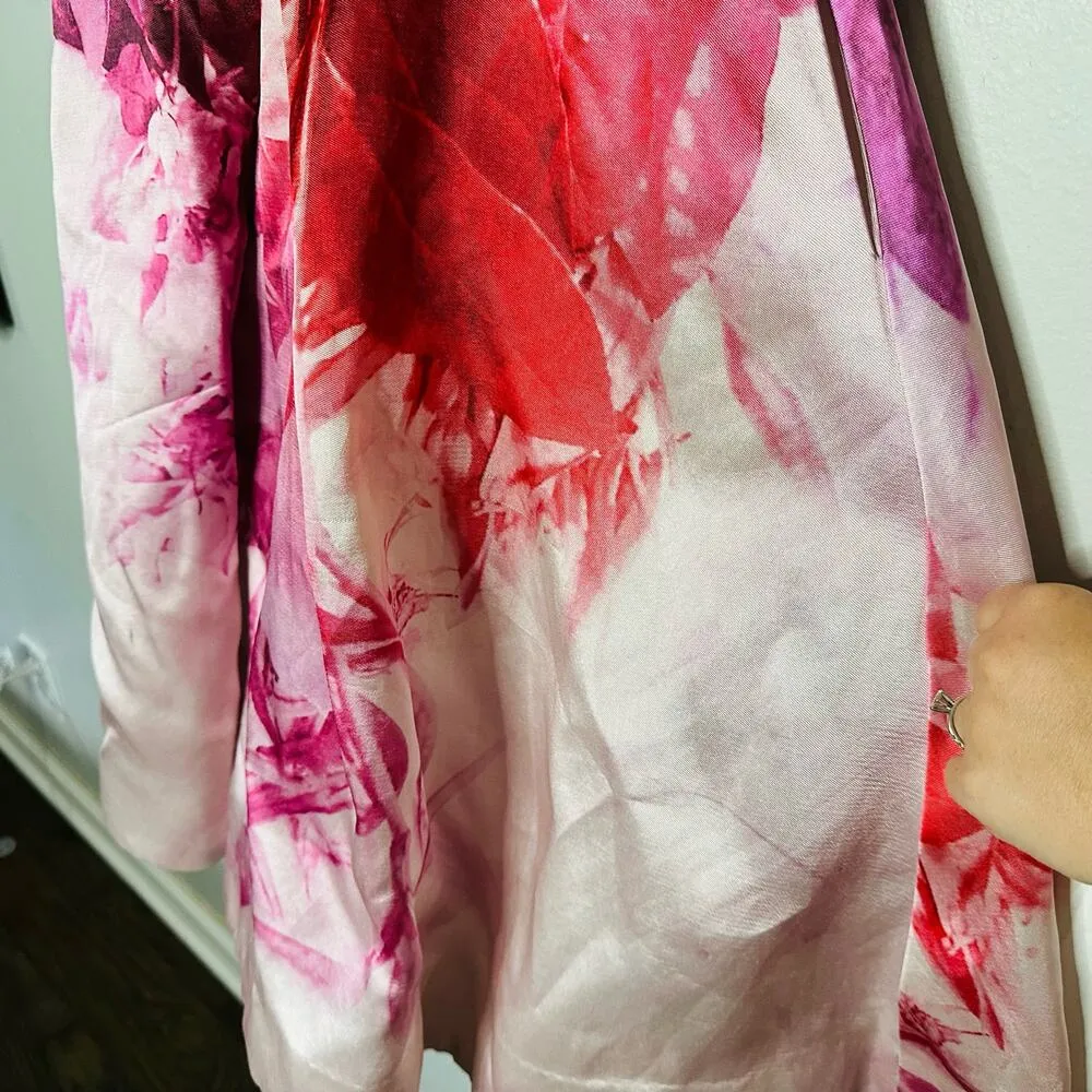 ML MONIQUE LHUILLIER Pink White Floral V - Image 16