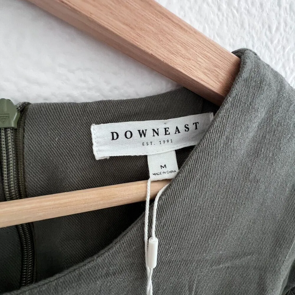 Jumpsuit Women's S Green Army Tie bohemian Front Boiler Zip Closure Coveralls M Size M - Image 3