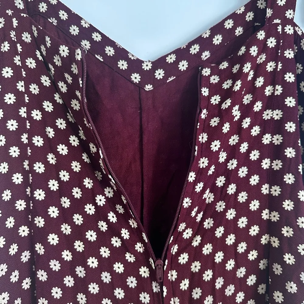 Cleobella Finley Jumpsuit Ditzy Floral Burgundy Size Medium Girly Summer Boho - Image 8