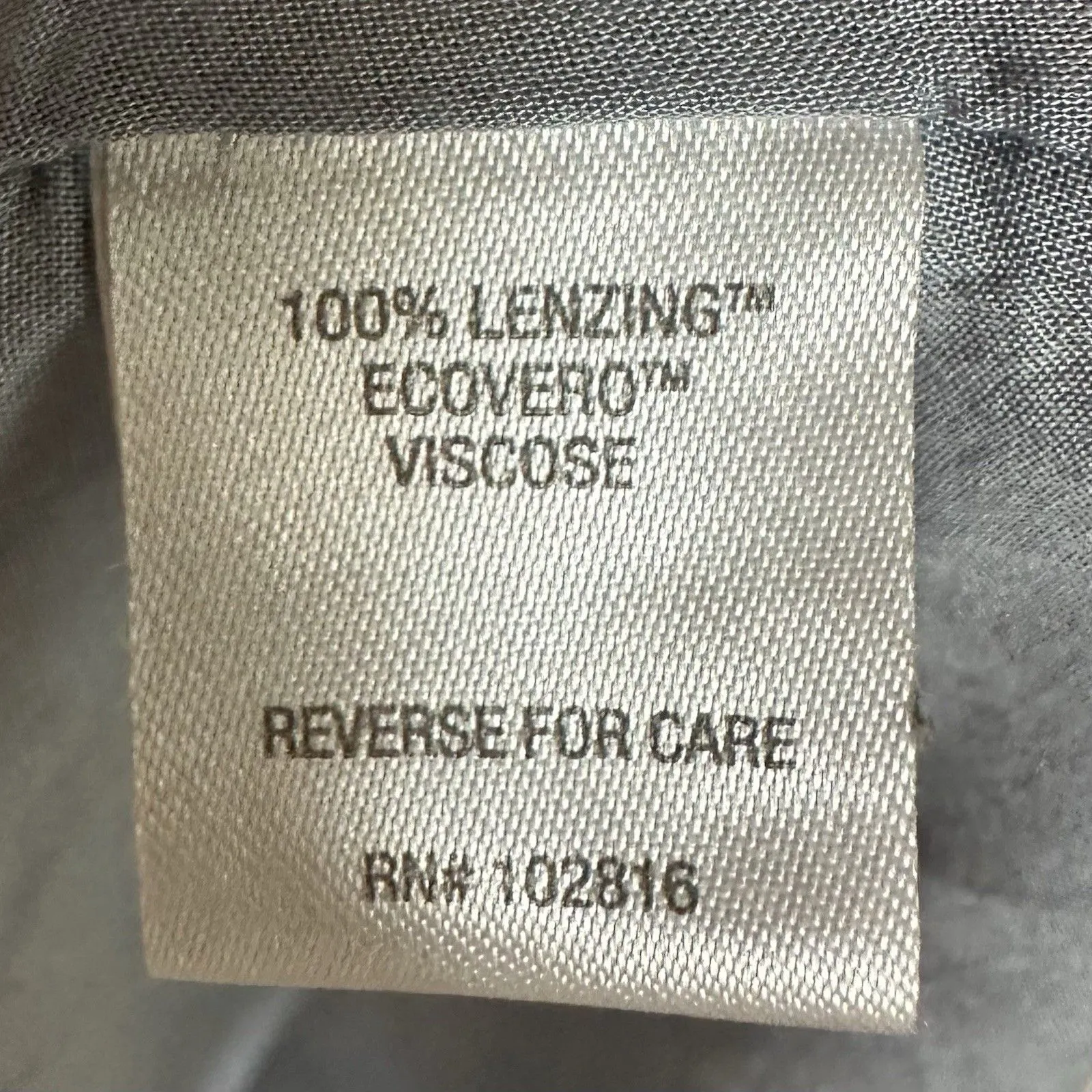 Garnet Hill Dress XL Crepe Floral Print 3/4 Sleeve Flowy Loose Fit Midi Blue - Image 4