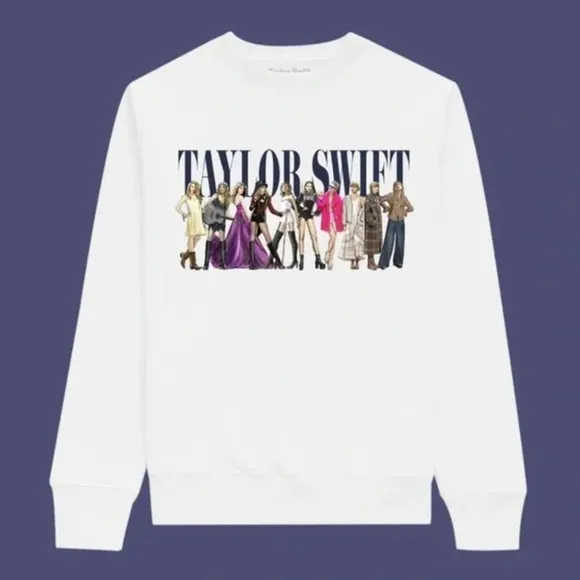 Taylor Swift Limited Edition White Eras Crewneck Women's Medium - Image 2