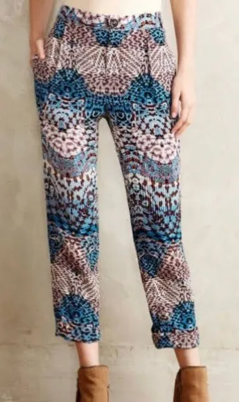 Elevenses Cuffed Cropped Lanikai Tailored Trouser Pants Anthropologie - Image 1