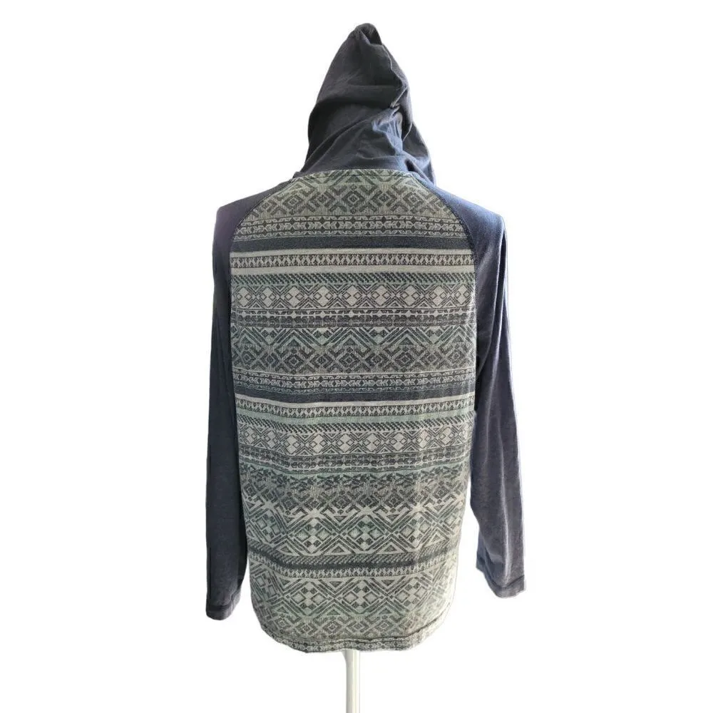 Retrofit Brand Mfg. Hooded long sleeve shirt. Blue - Image 2