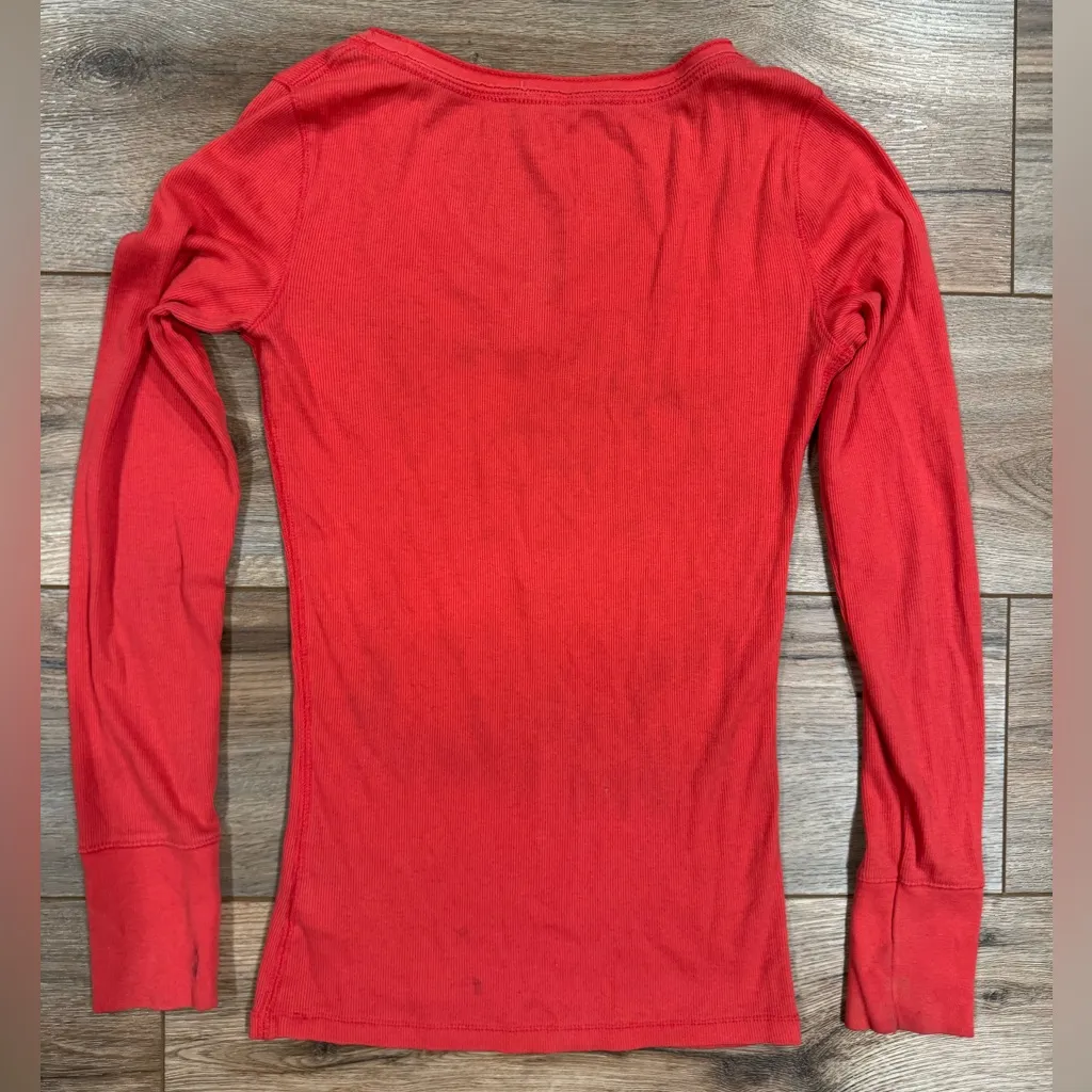 AEROPOSTALE VINTAGE 2000s Y2k Coral Casual Long Sleeve Graphic Tee | Size S - Image 3