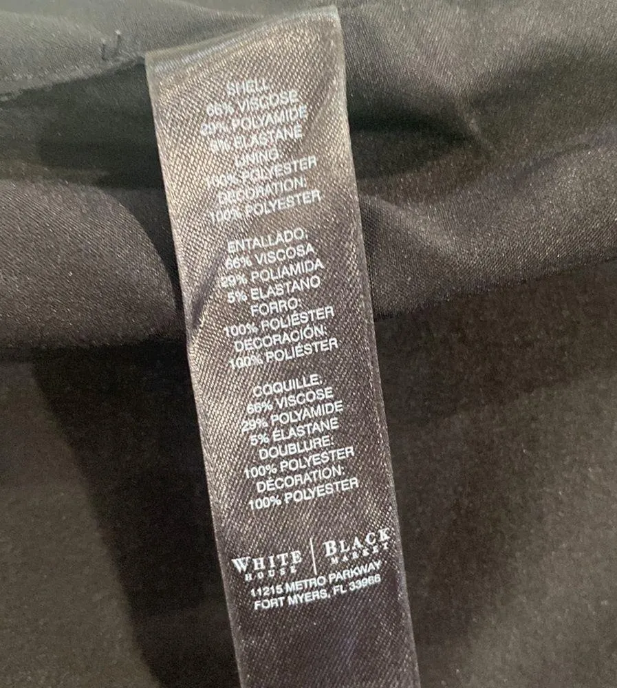 White House Black Market Women’s Grey Stripe Petites Short Pencil Skirt Sz 6P - Image 4