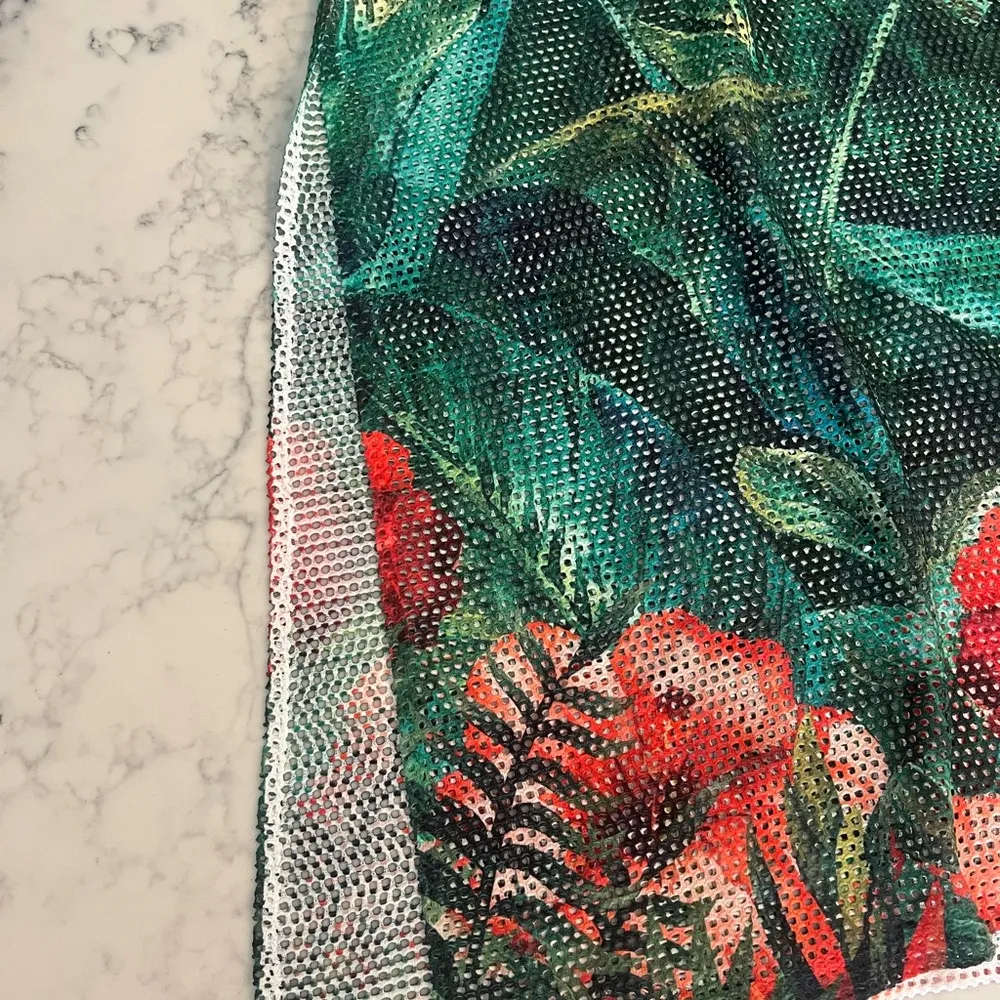 New Pierim Toucan print bird mesh beach swim cover - Image 7