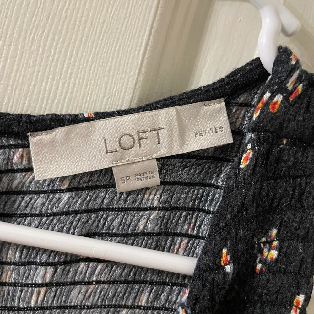 LOFT Dress with Smocked Top 6 Petite - Image 5
