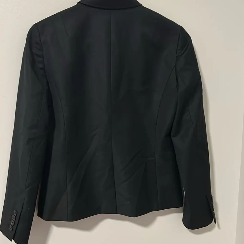 J Crew Black 100% Wool Blazer Size 4P Work Career Office - Image 3