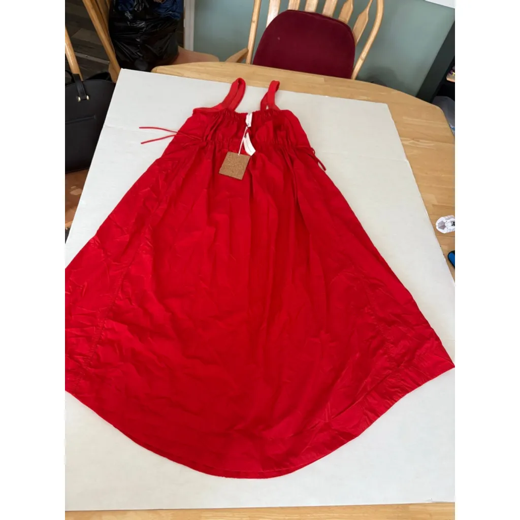 Daily Practice by Anthropologie Keeseville Sleeveless Smocked Dress small Red - Image 15