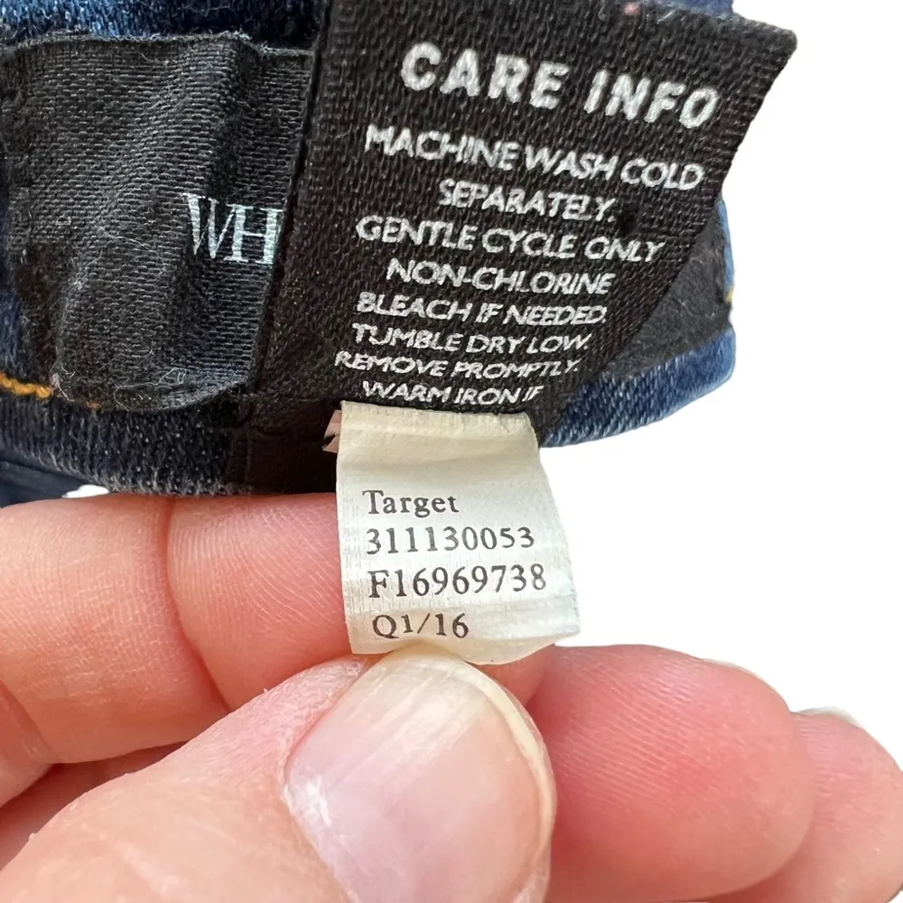 Who What Wear Front Slit Knee-Length Denim Stretch Skirt - Image 14