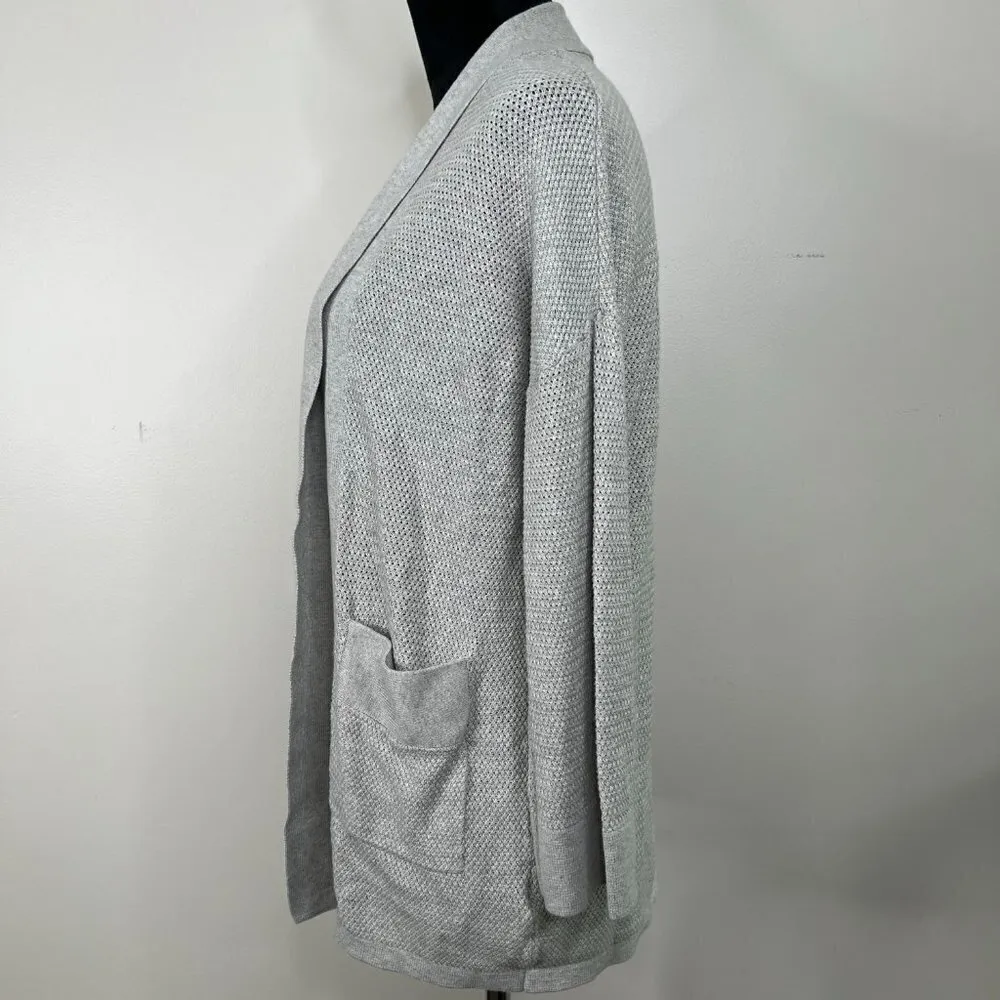 Wilfred Aritzia Silk Cotton Cashmere Blend Open Front Knit Cardigan with pockets - Image 5