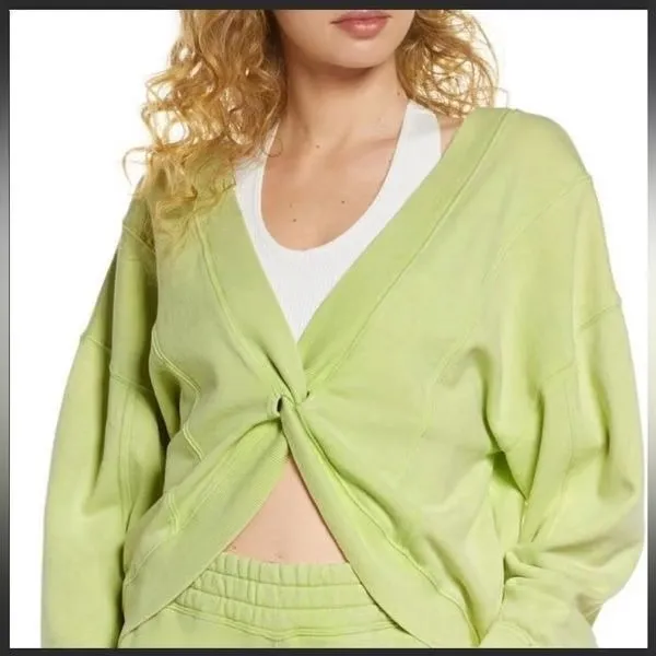 Free People Movement Go For Gold Reversible Pullover DYED gray size large - Image 14