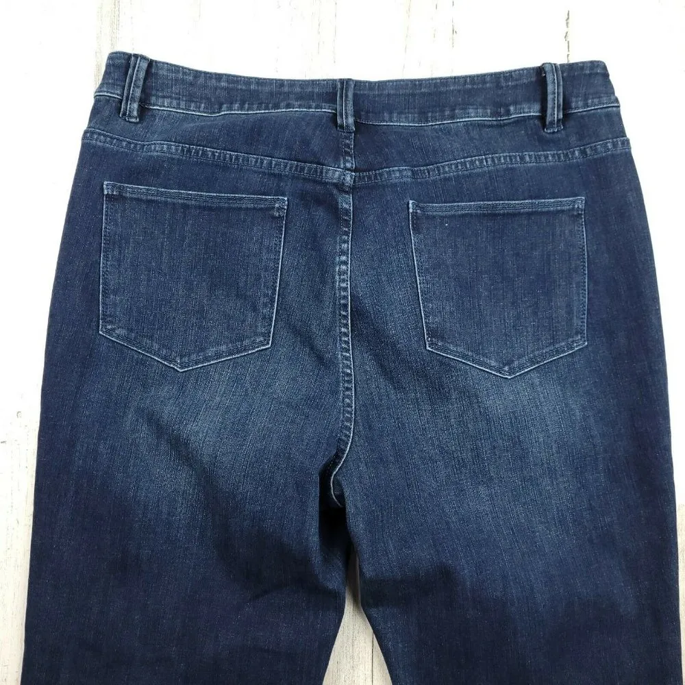 Soft Surroundings Blue Denim Stretchy Jeans Womens Size PL (34x26.5) EUC - Image 8