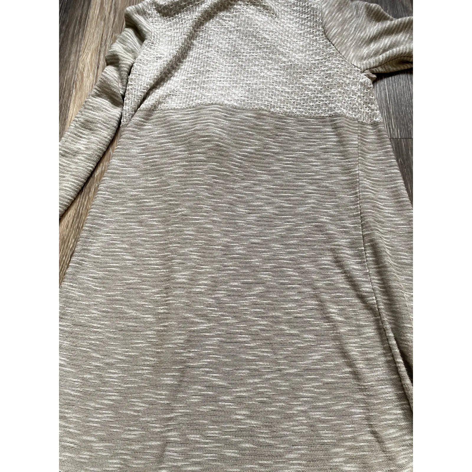 Cozy Knit Hooded Long Cardigan Gray XS Heathered Y2K‎ Retro Fairy Grunge Light - Image 6