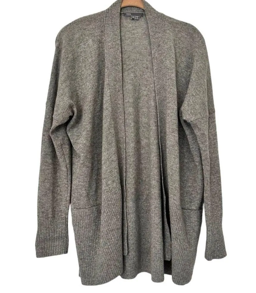 Vince Long Sleeve Ribbed Cashmere Cardigan Size XS - Image 2