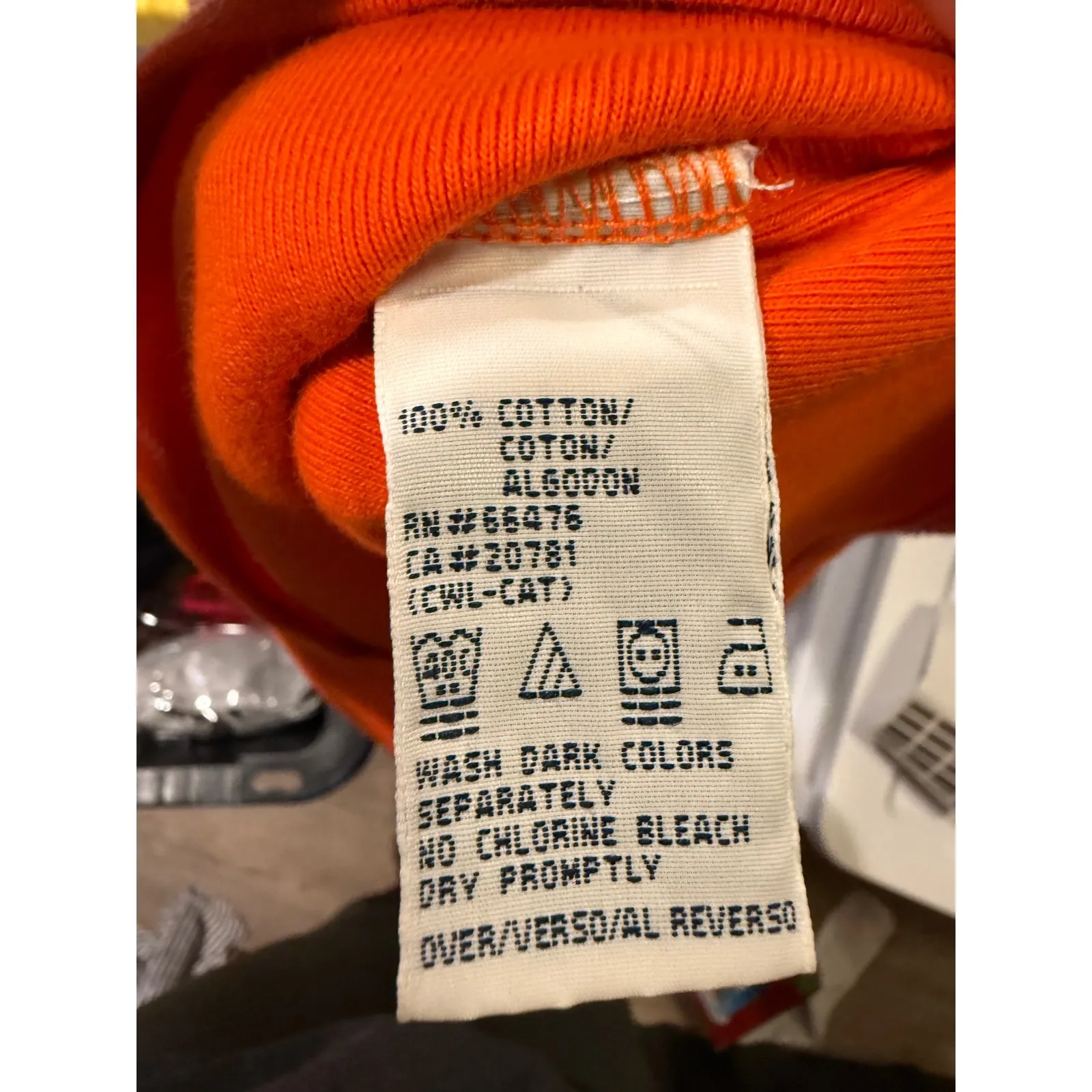 Tommy Hilfiger Orange Ribbed Scoop Neck T Shirt Short Sleeve Women S P CH - Image 6