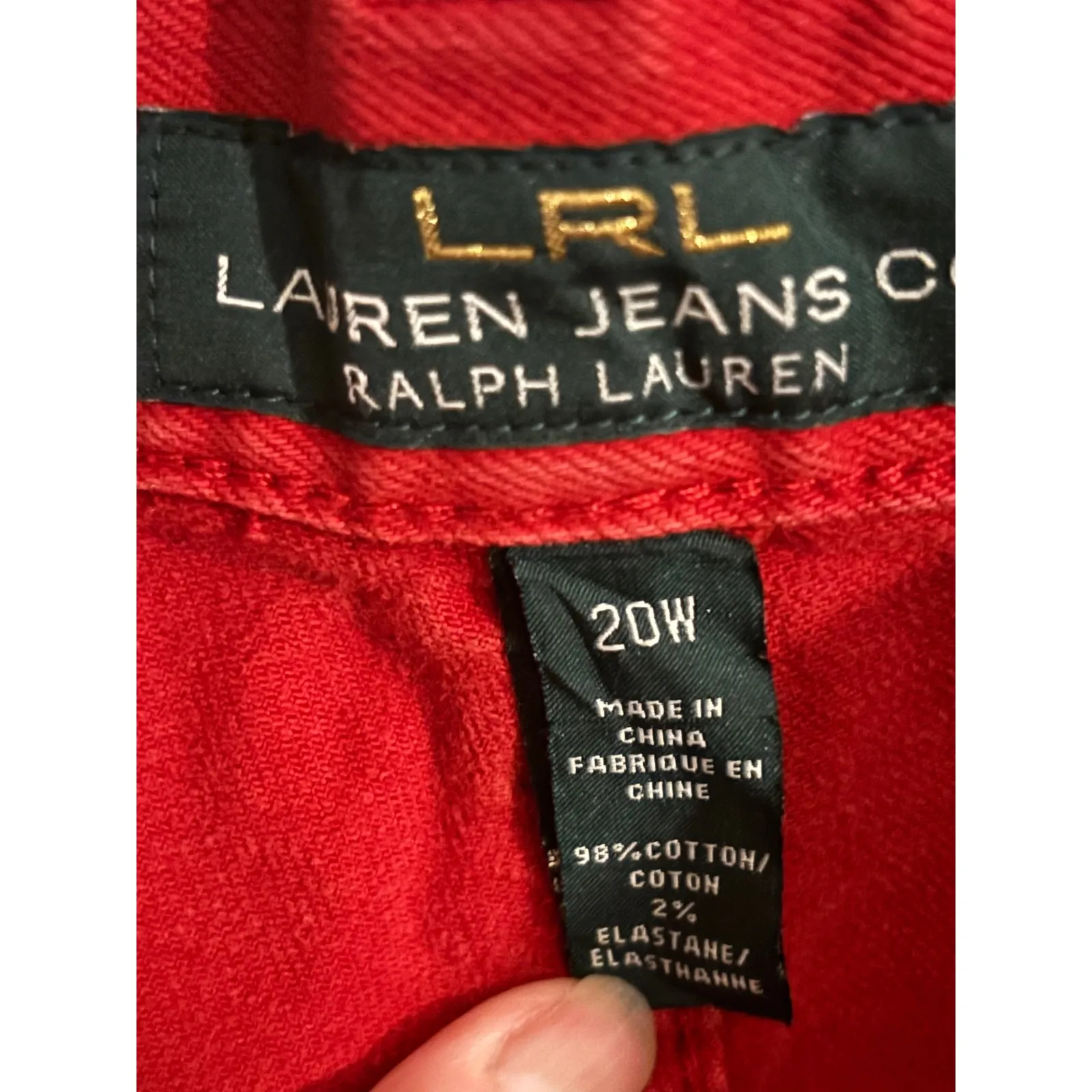 Lauren Jeans Co Ralph Lauren Red Straight Leg Pants Women's Size 20W - Image 5