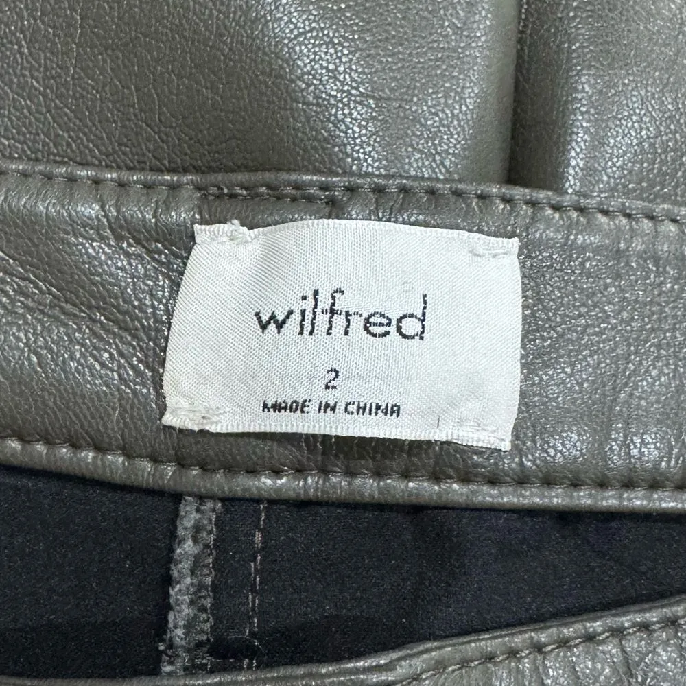 Aritzia Wilfred The Melina Wilfred Gray Vegan Leather Pants Women’s 2 - Image 4