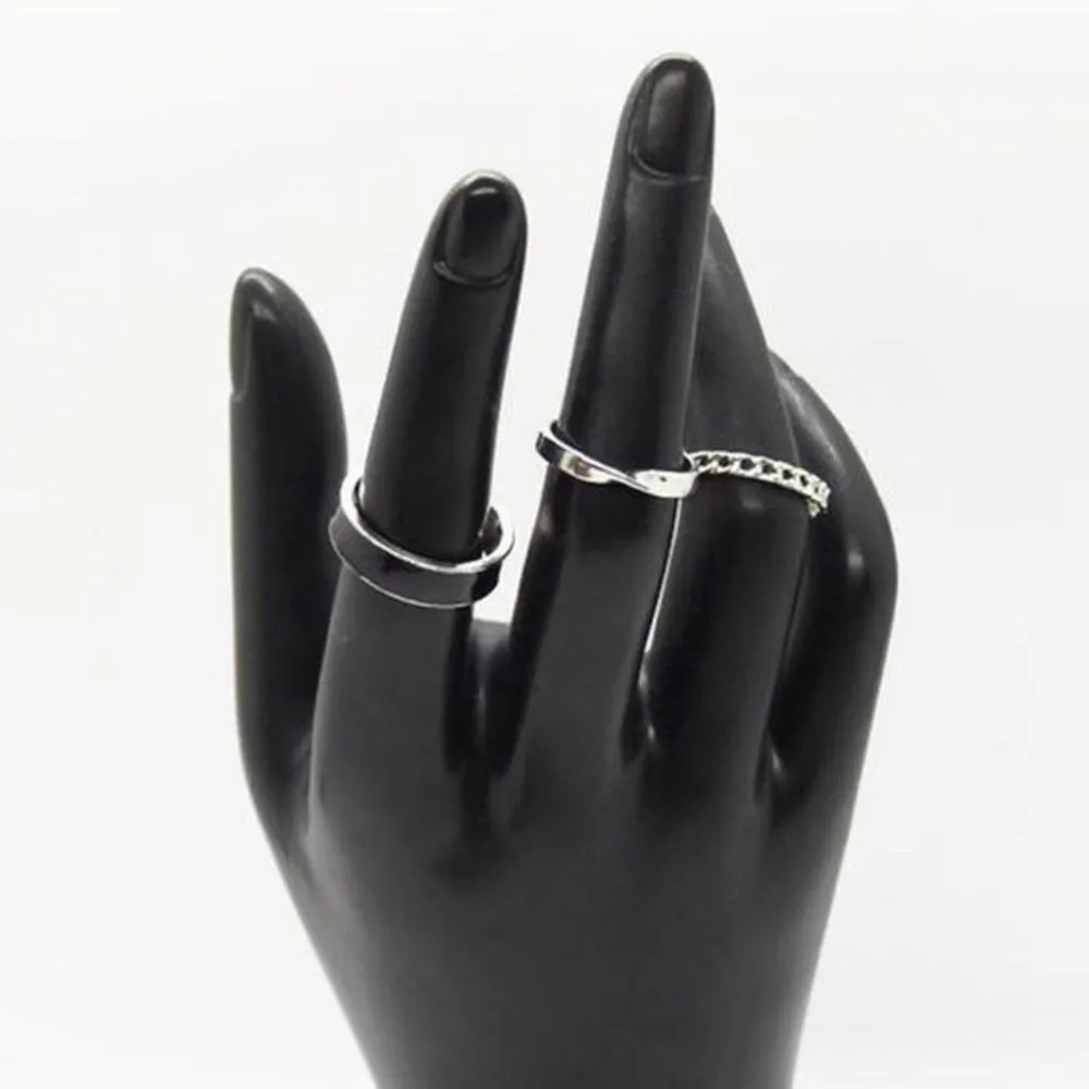 Minimalist Stacking Rings Silver - Image 2