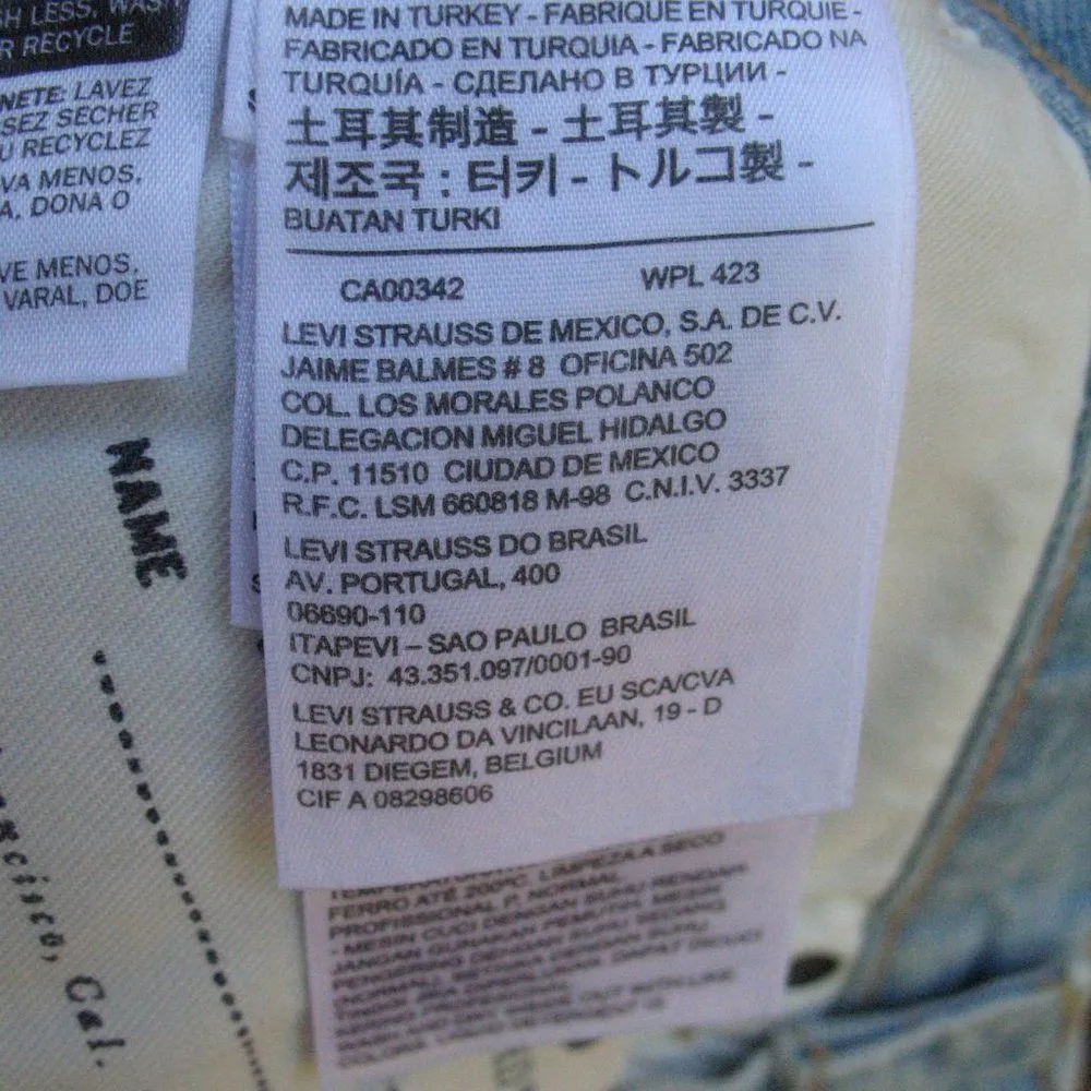 NWOT Levis Made and Crafted Cheeky Light Wash High Rise Cut Off Shorts - Image 9